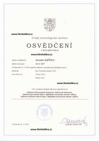 Osvědčení ČMI o odborné způsobilosti - Jaroslav Křenek